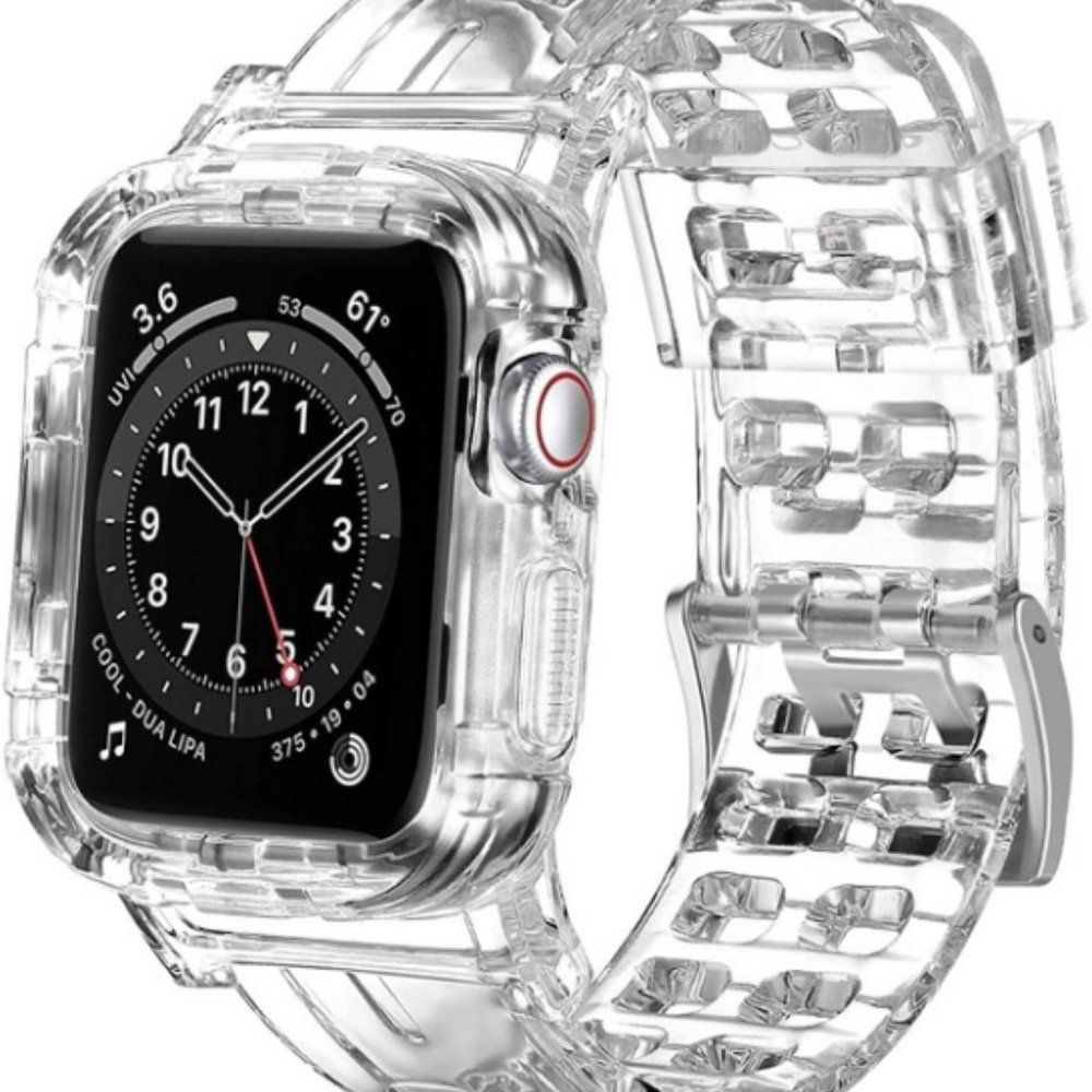 Clear Band Bumper Case Compatible with Apple Watch 38mm/40mm